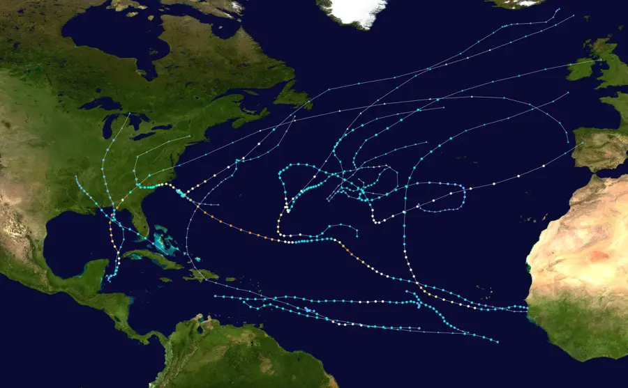 The 2018 Atlantic hurricane season card