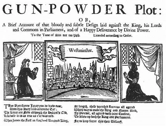 The Gunpowder Plot card