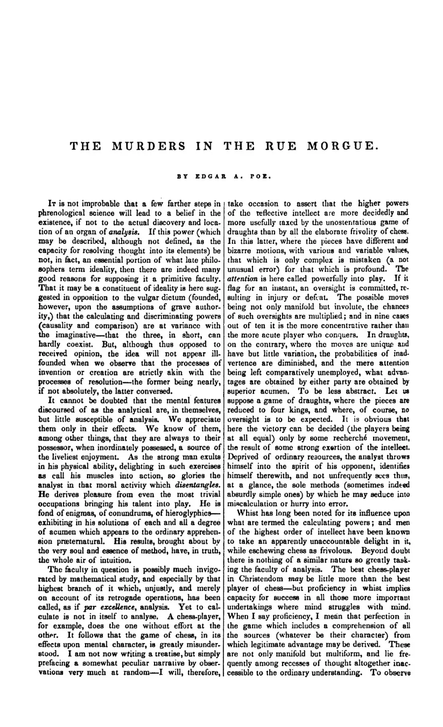 La carte Double Assassinat dans la rue Morgue