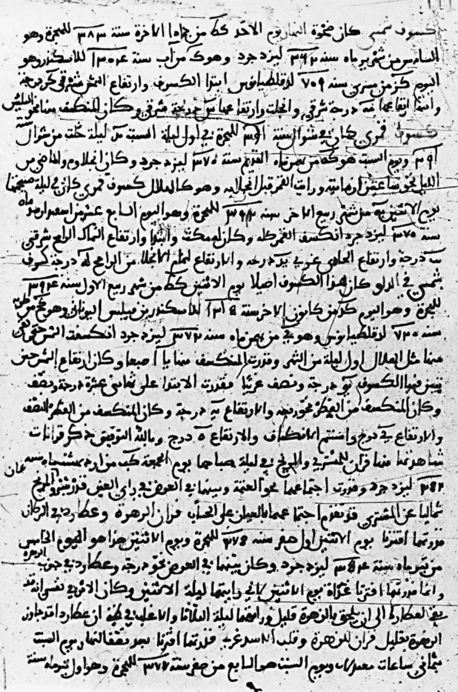 La carte Ibn Yunus