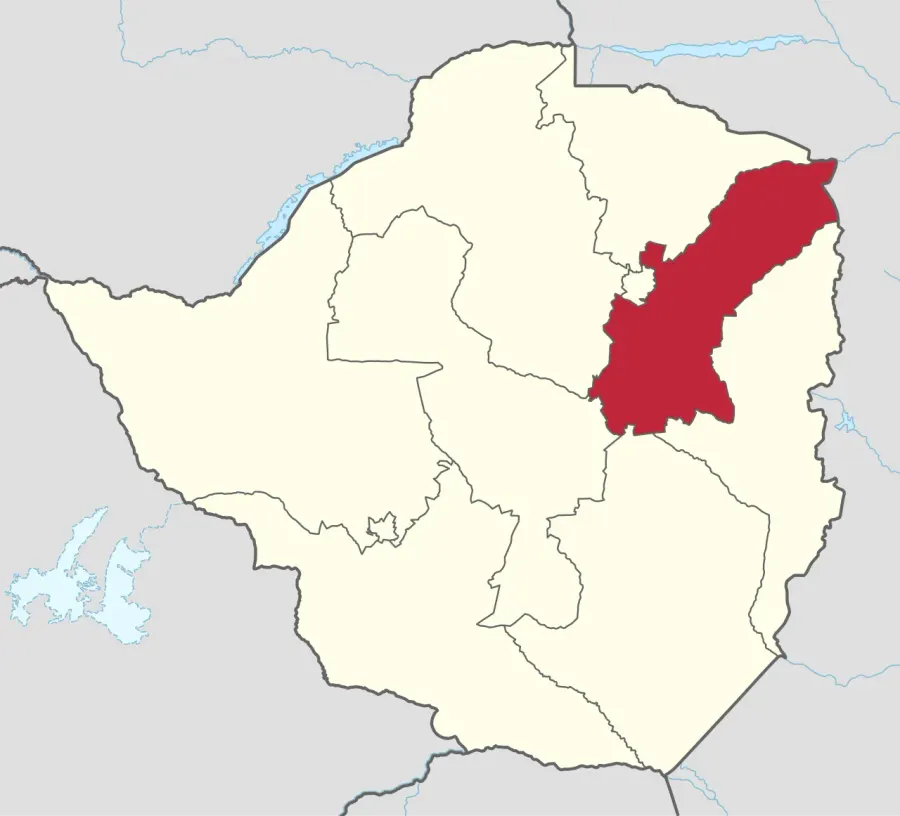 La carte Mashonaland oriental