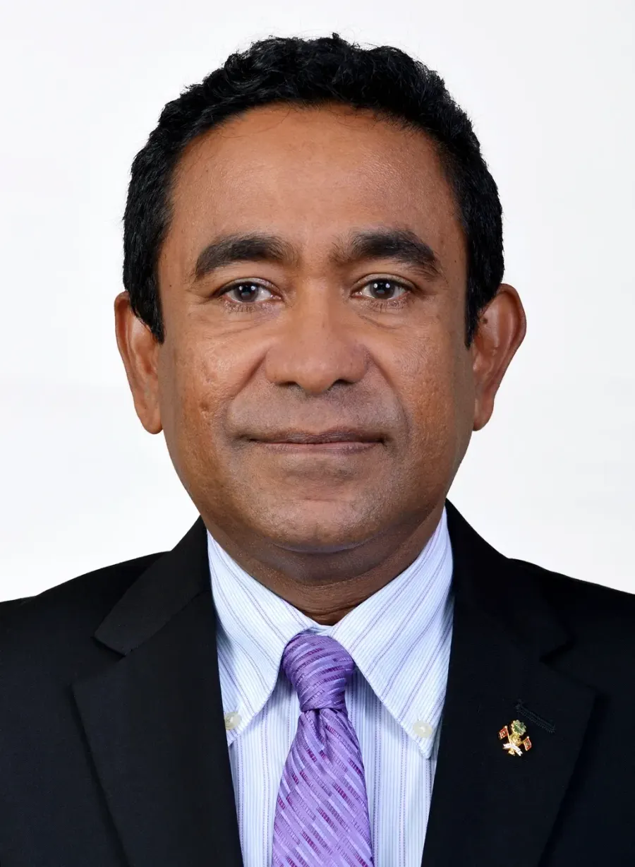 La carte Abdulla Yameen