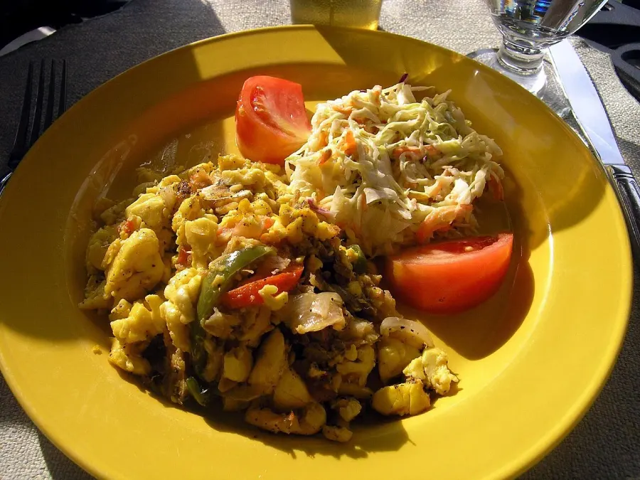 The Ackee and saltfish card