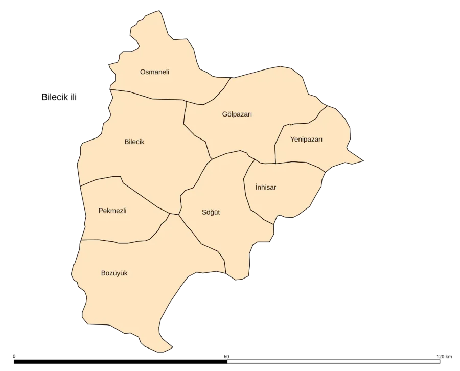 La carte Bilecik