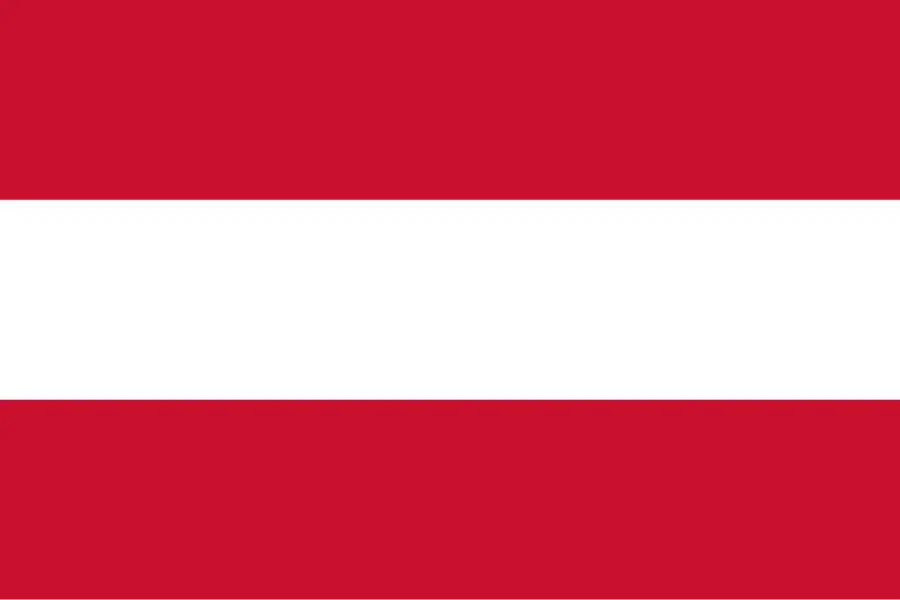 La carte Drapeau de l'Autriche