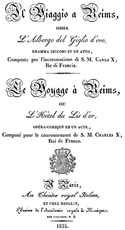 The Il viaggio a Reims card