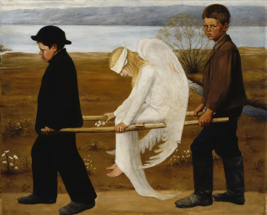 La carte L'Ange blessé