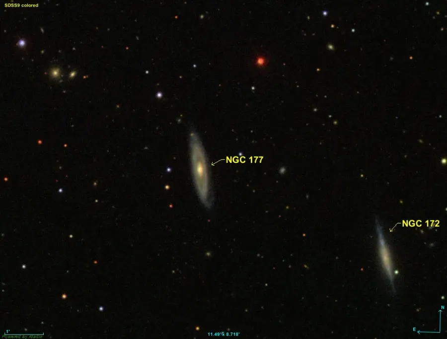 La carte NGC 177