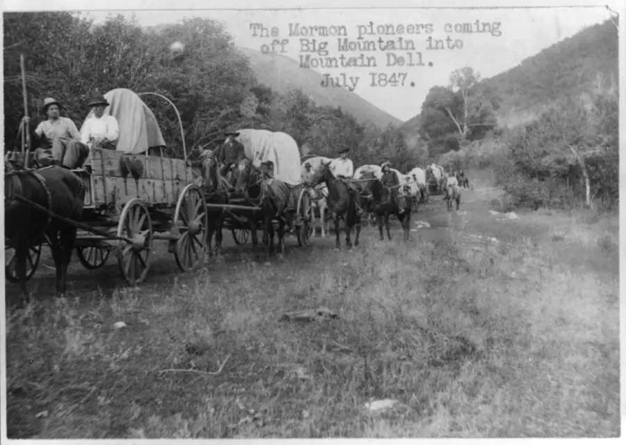 The Mormon pioneers card