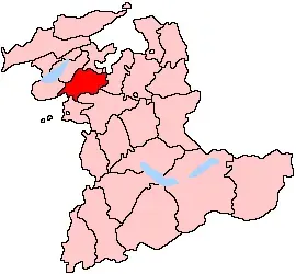La carte District d'Aarberg