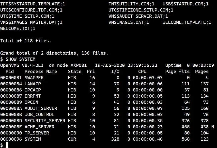 La carte OpenVMS