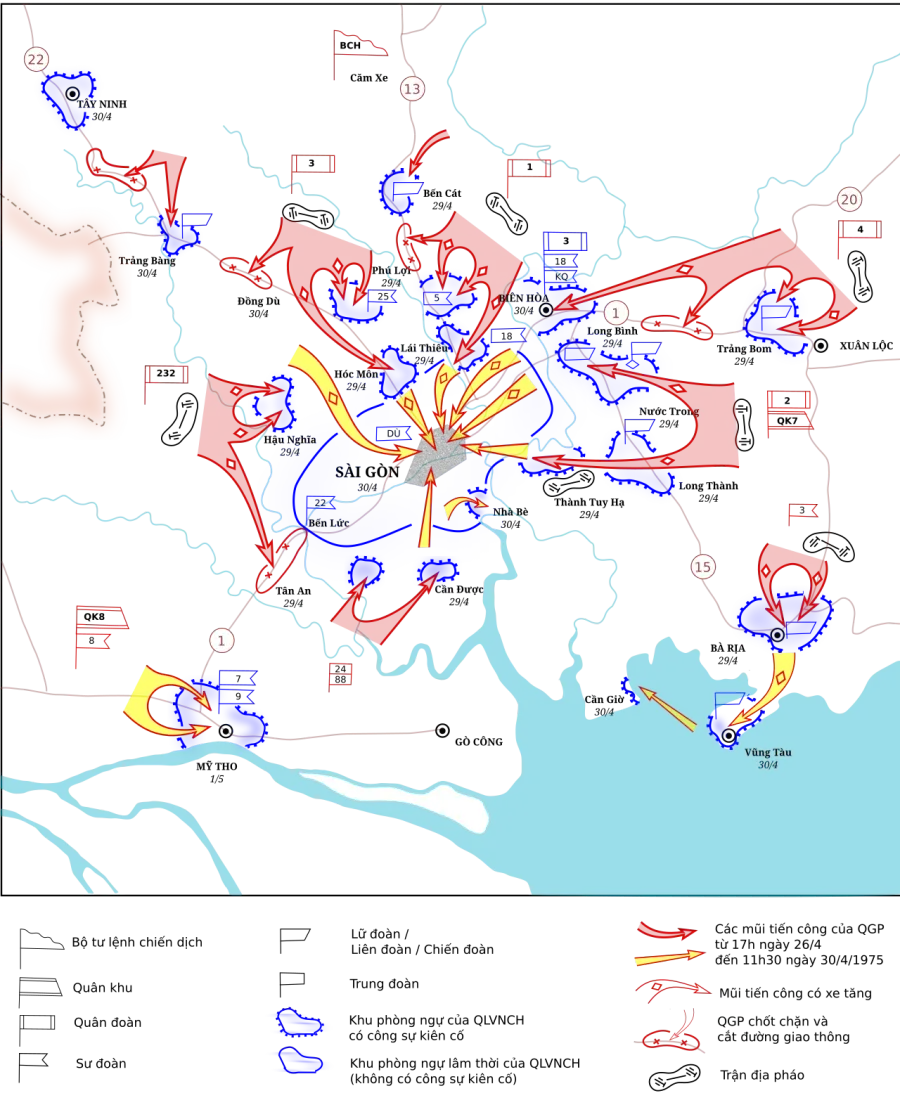 La carte Chute de Saïgon
