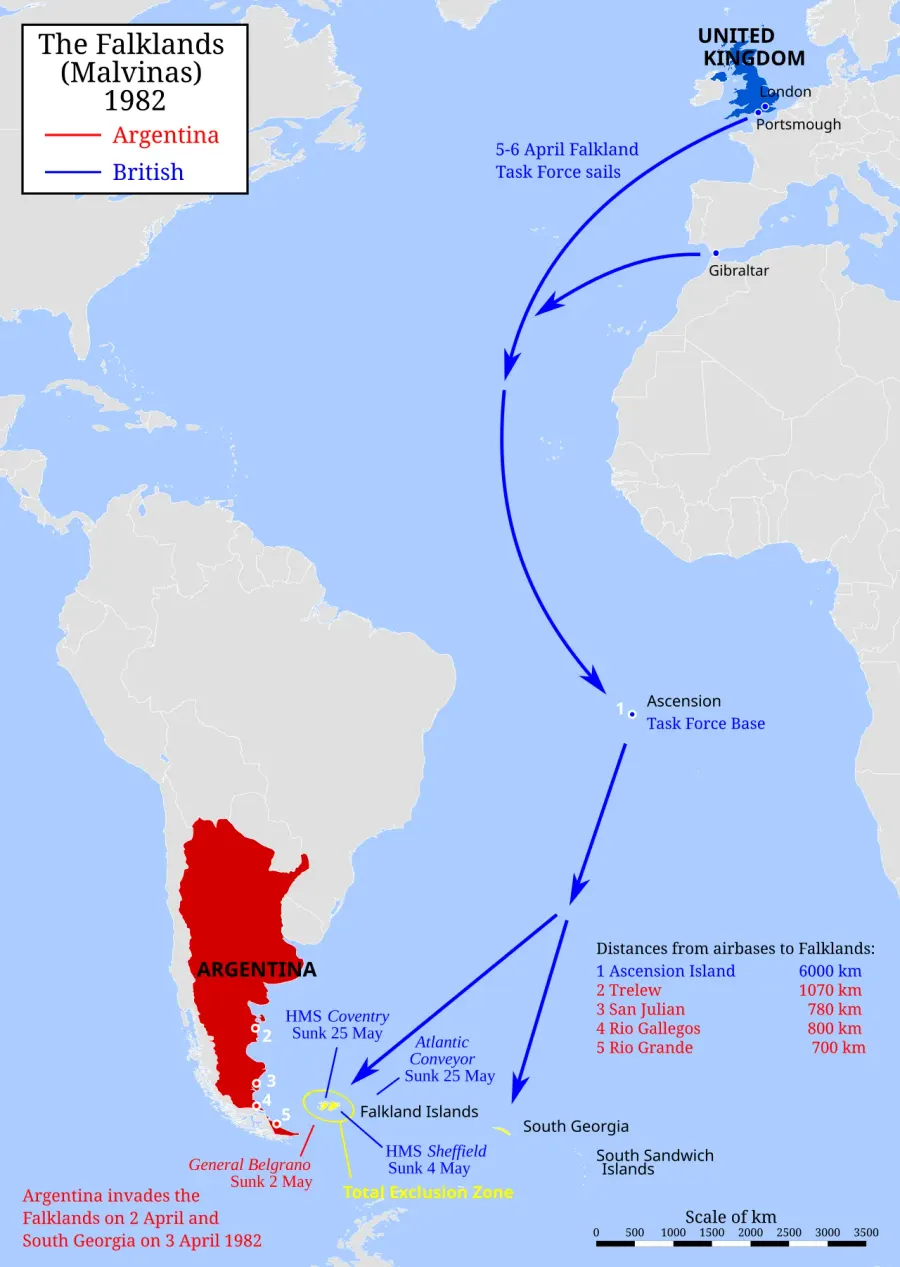 The Falklands War card