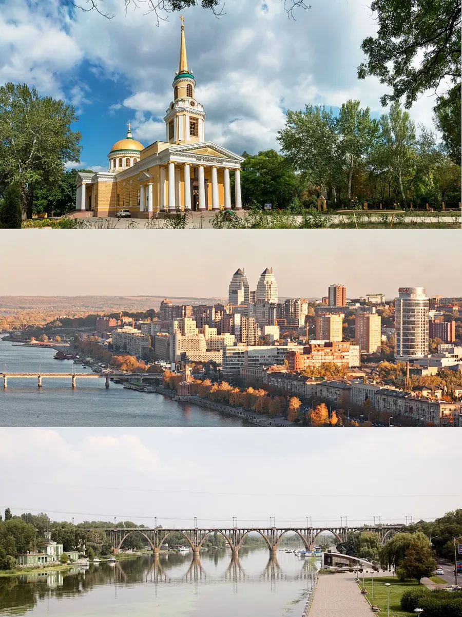 La carte Dnipro