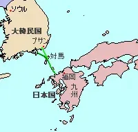 La carte Tunnel sous-marin Japon-Corée