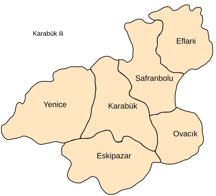 La carte Karabük