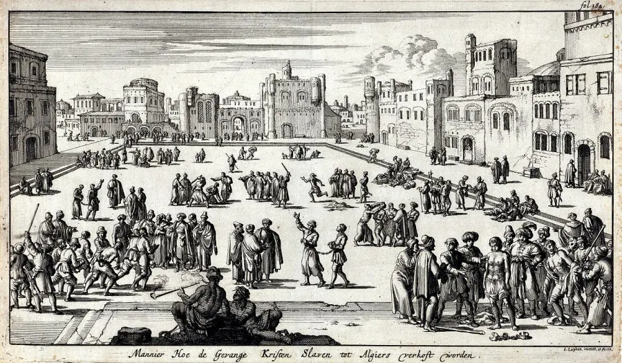 La carte Traite des esclaves de Barbarie