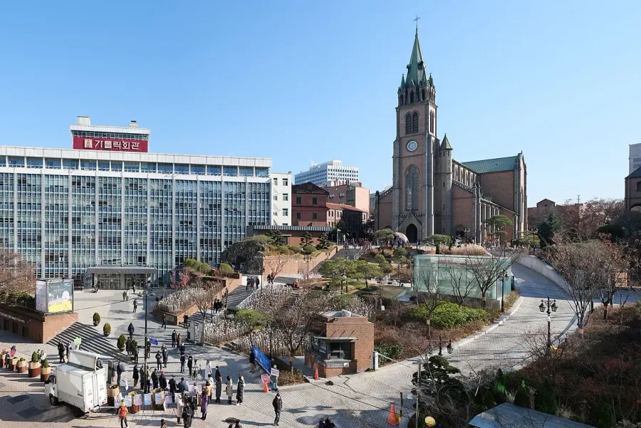 La carte Cathédrale de Myeongdong de Séoul