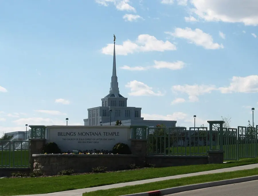 La carte Temple mormon de Billings