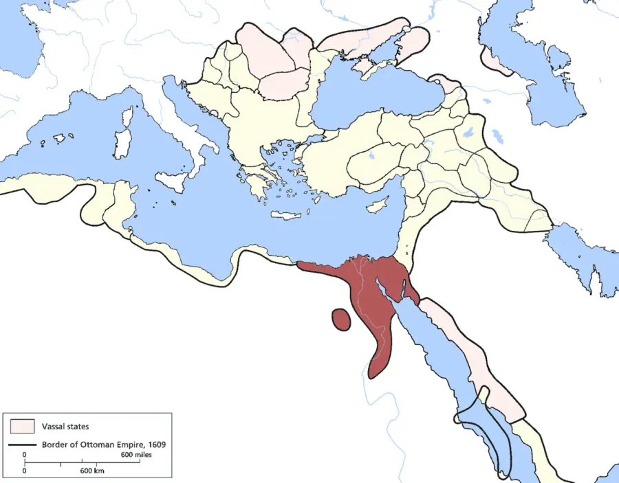 La carte Province ottomane d'Égypte
