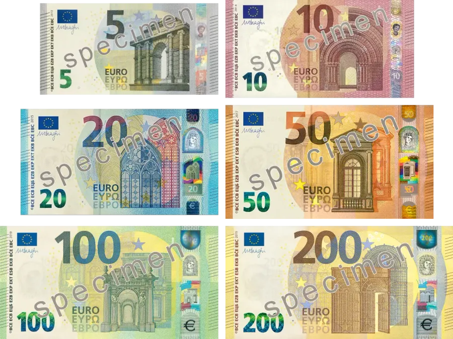La carte Euro