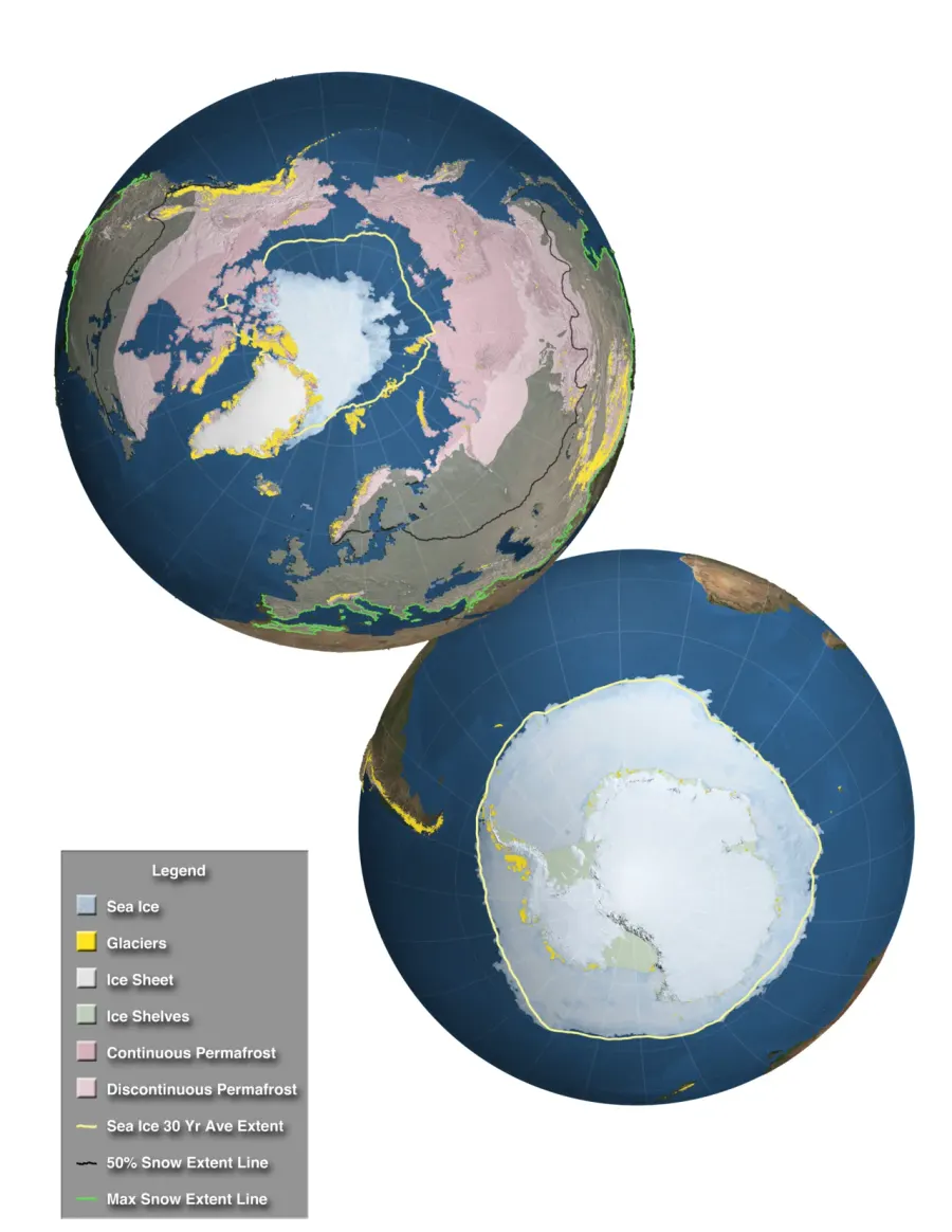 La carte Cryosphère