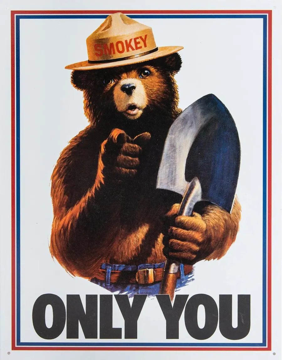 La carte Smokey Bear
