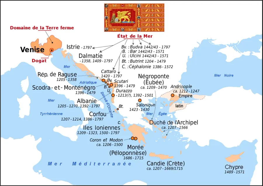 La carte République de Venise