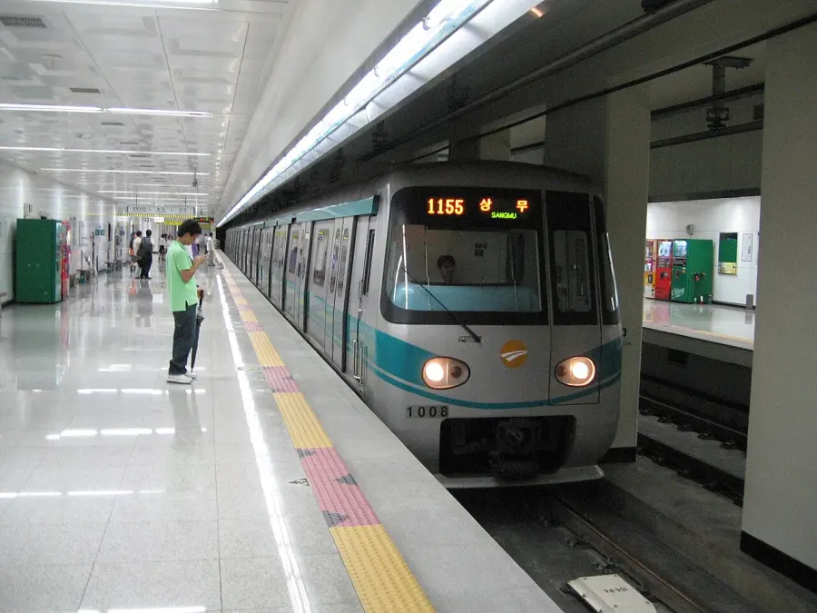 La carte Métro de Gwangju