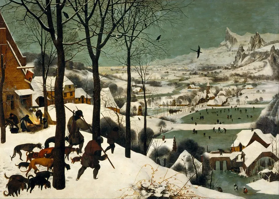 La carte Chasseurs dans la neige