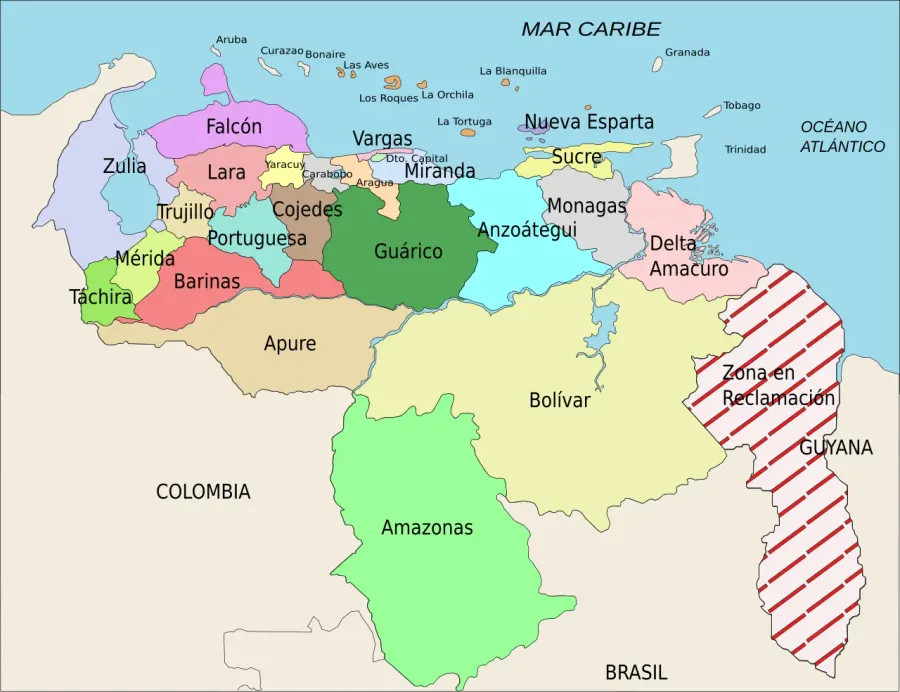 The States of Venezuela card