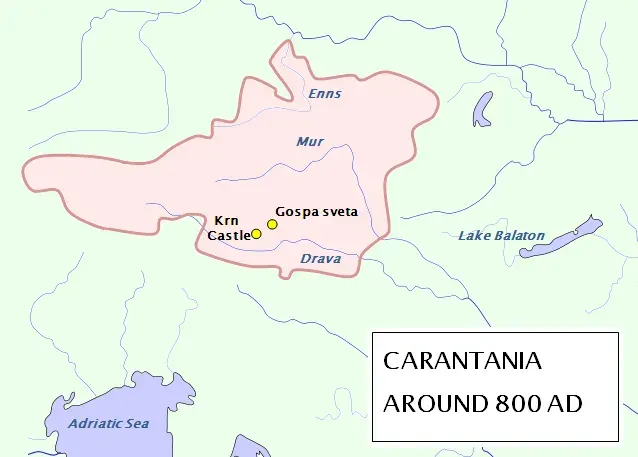 La carte Carantanie