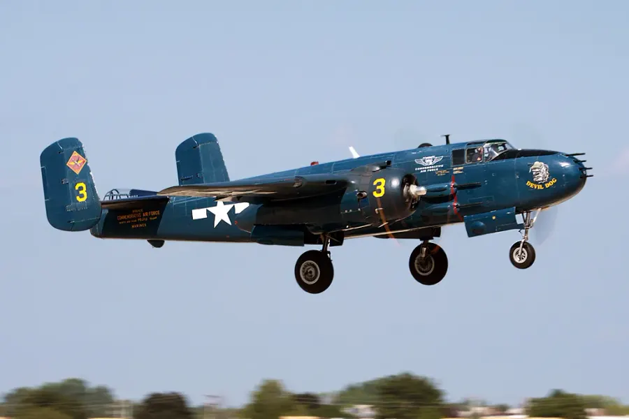 La carte North American B-25 Mitchell
