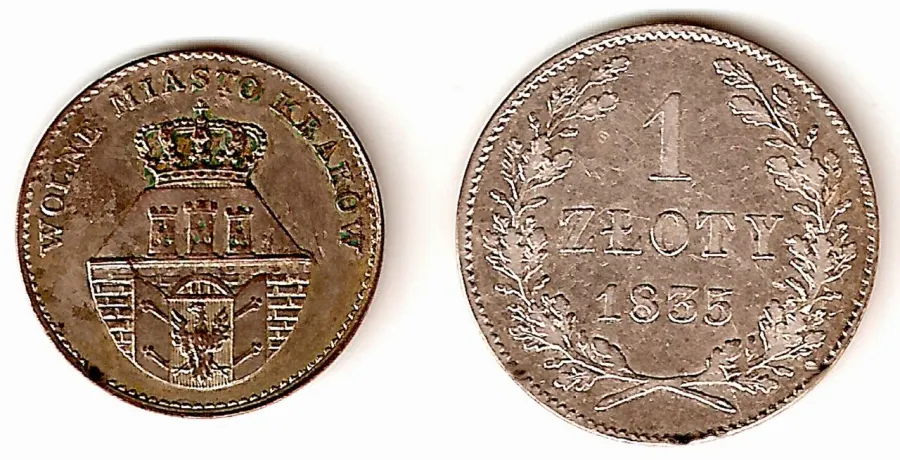 La carte Złoty de Cracovie