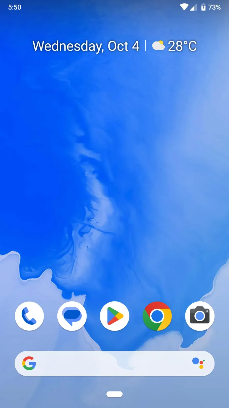 The Android Pie card