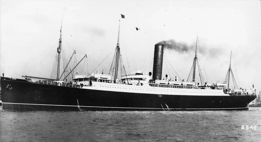 La carte RMS Carpathia