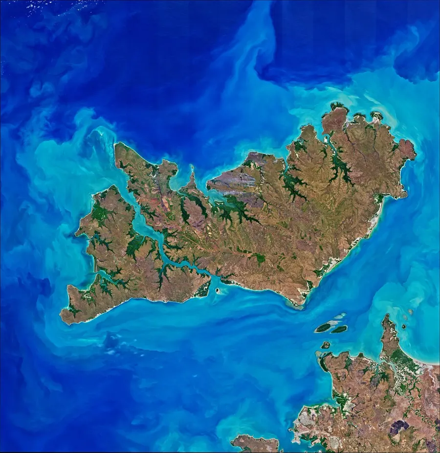 La carte Île Melville