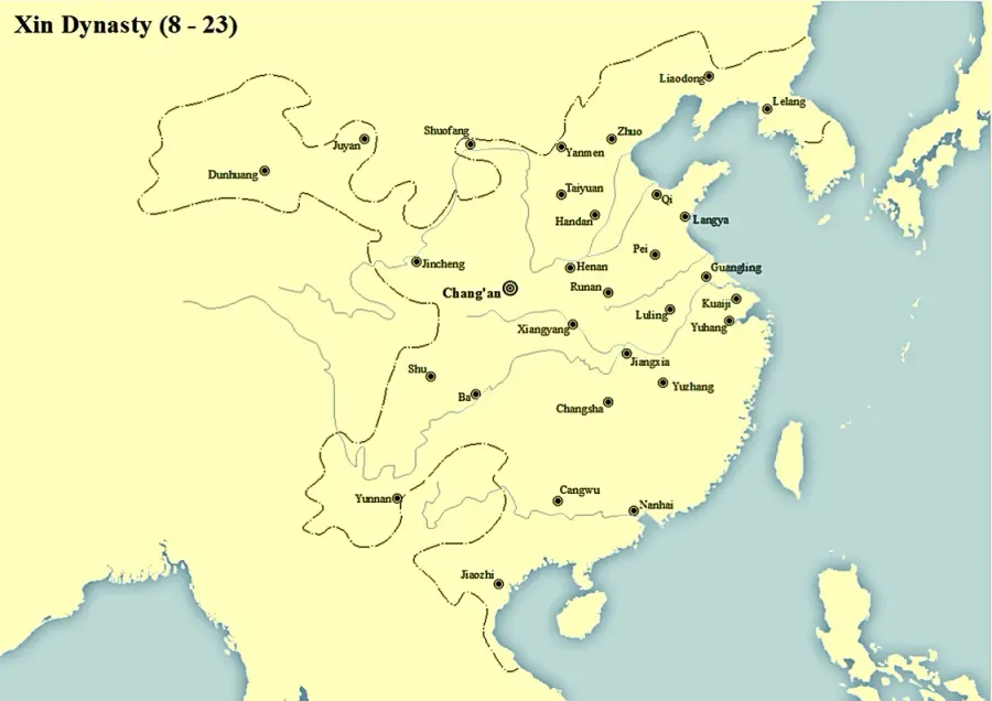 La carte Dynastie Xin