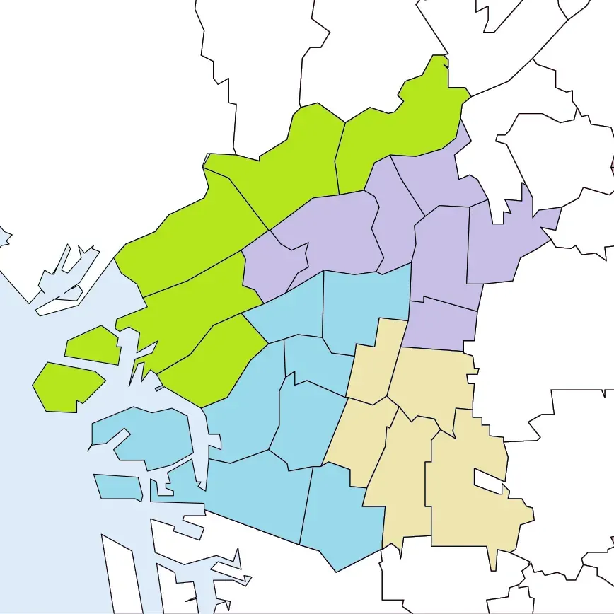 La carte Plan pour une métropole d'Osaka