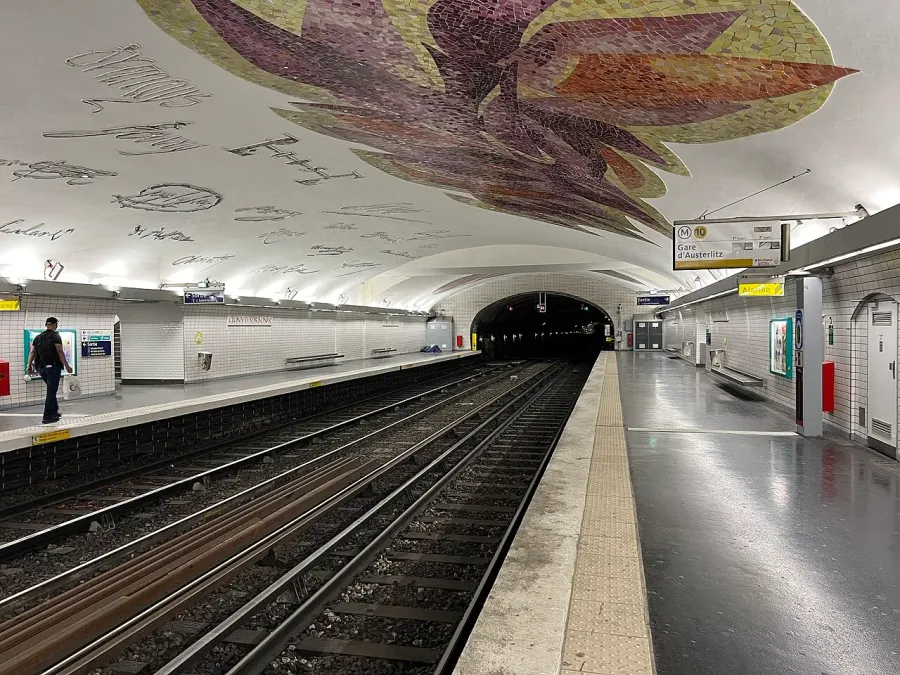 La carte Ligne 10 du métro de Paris