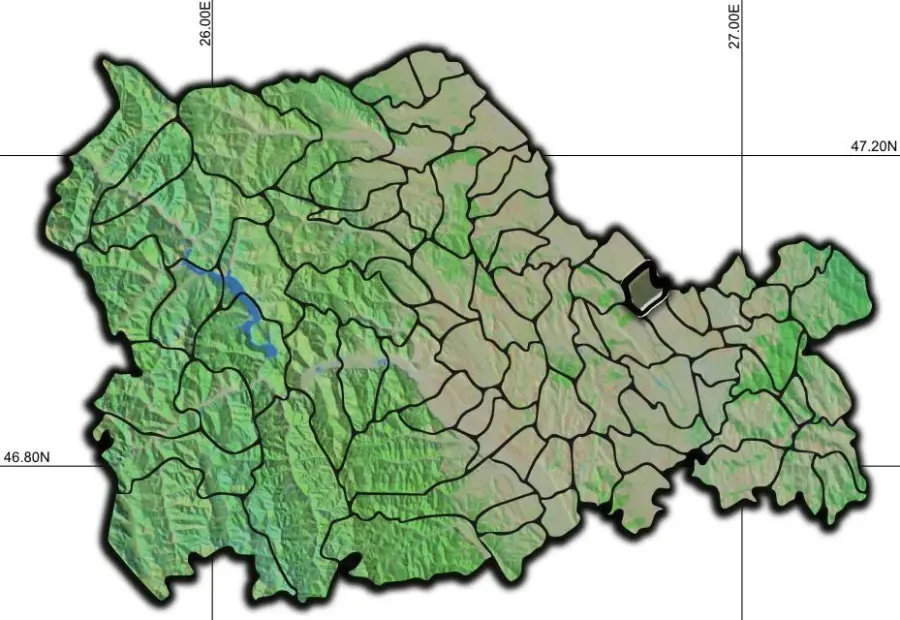 La carte Gherăești