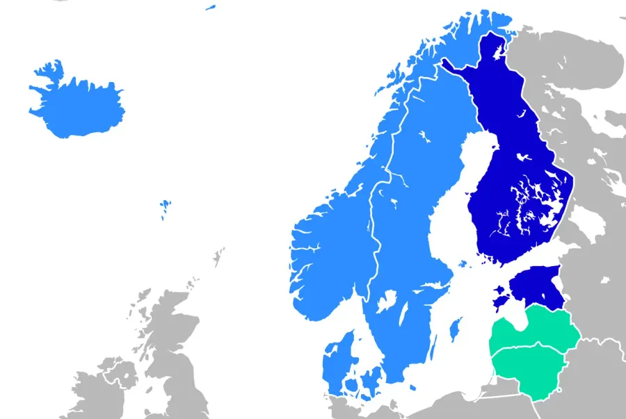 The Nordic countries card