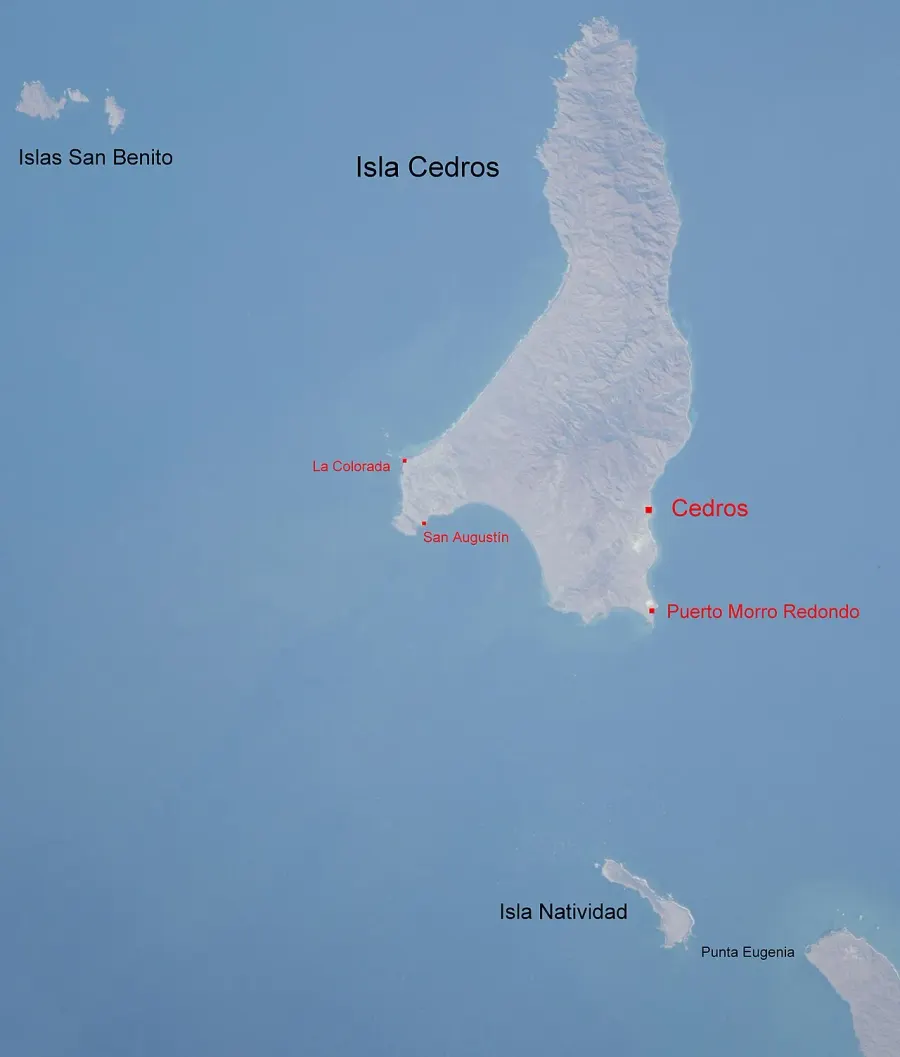 La carte Île Cedros