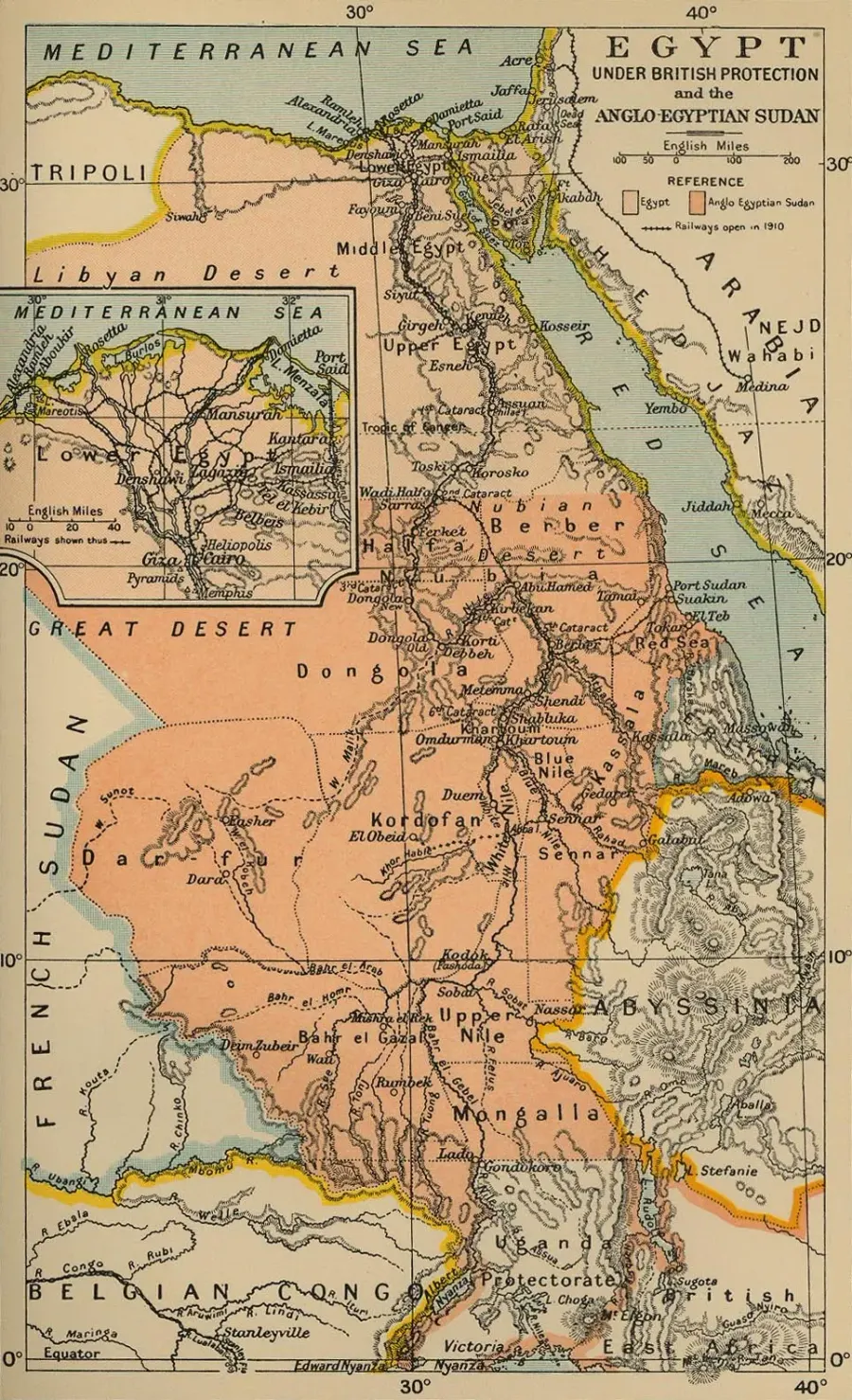 La carte Soudan anglo-égyptien