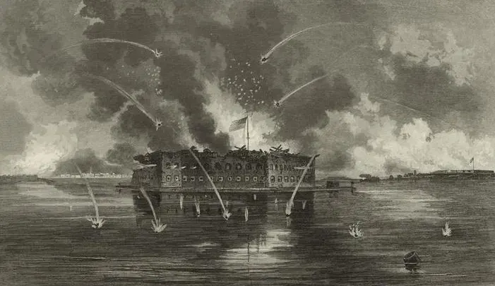 La carte Bataille de Fort Sumter