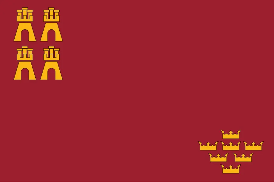 La carte Drapeau de la région de Murcie