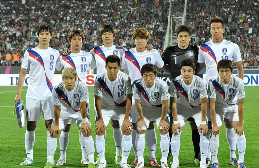 La carte Équipe de Corée du Sud de football