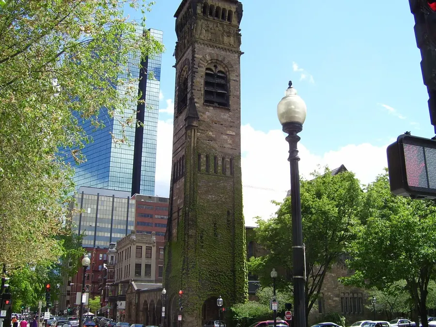 La carte First Baptist Church de Boston