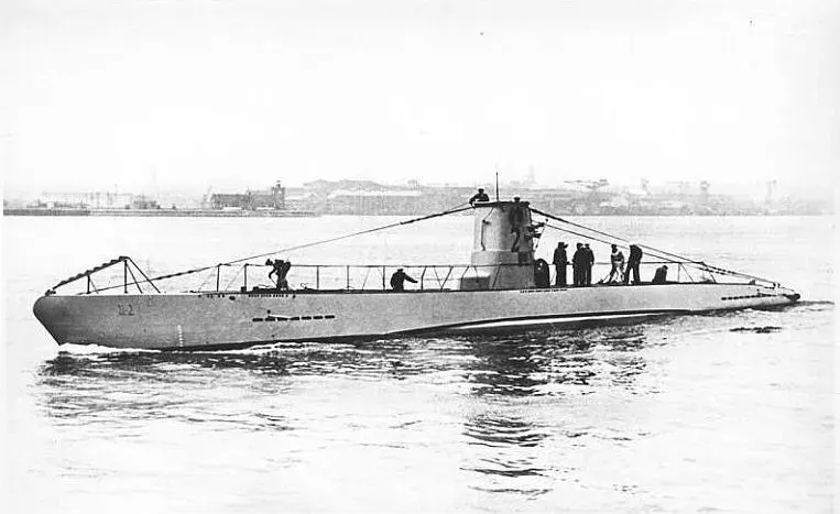 The German submarine U-2 card
