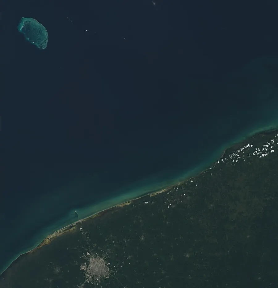 La carte Cratère de Chicxulub